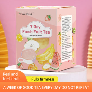 7 Day Fresh Fruit Tea,Fresh Tea In 7 Different Collocations,Not Repeated Every Day,Variety Of Fruit,Feel Fresh Cool Summer Tea,Real Delicious And Healthy